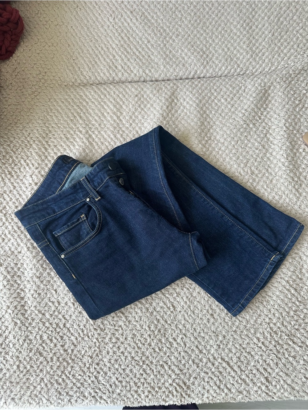 Frankie Morello Men's Straight Jeans in Dark Blue